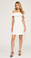 Lucy Paris Erin Off The Shoulder Mini Dress