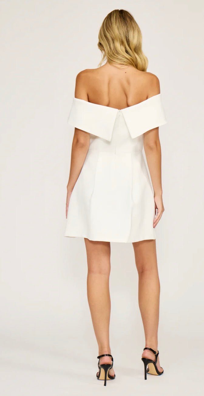 Lucy Paris Erin Off The Shoulder Mini Dress
