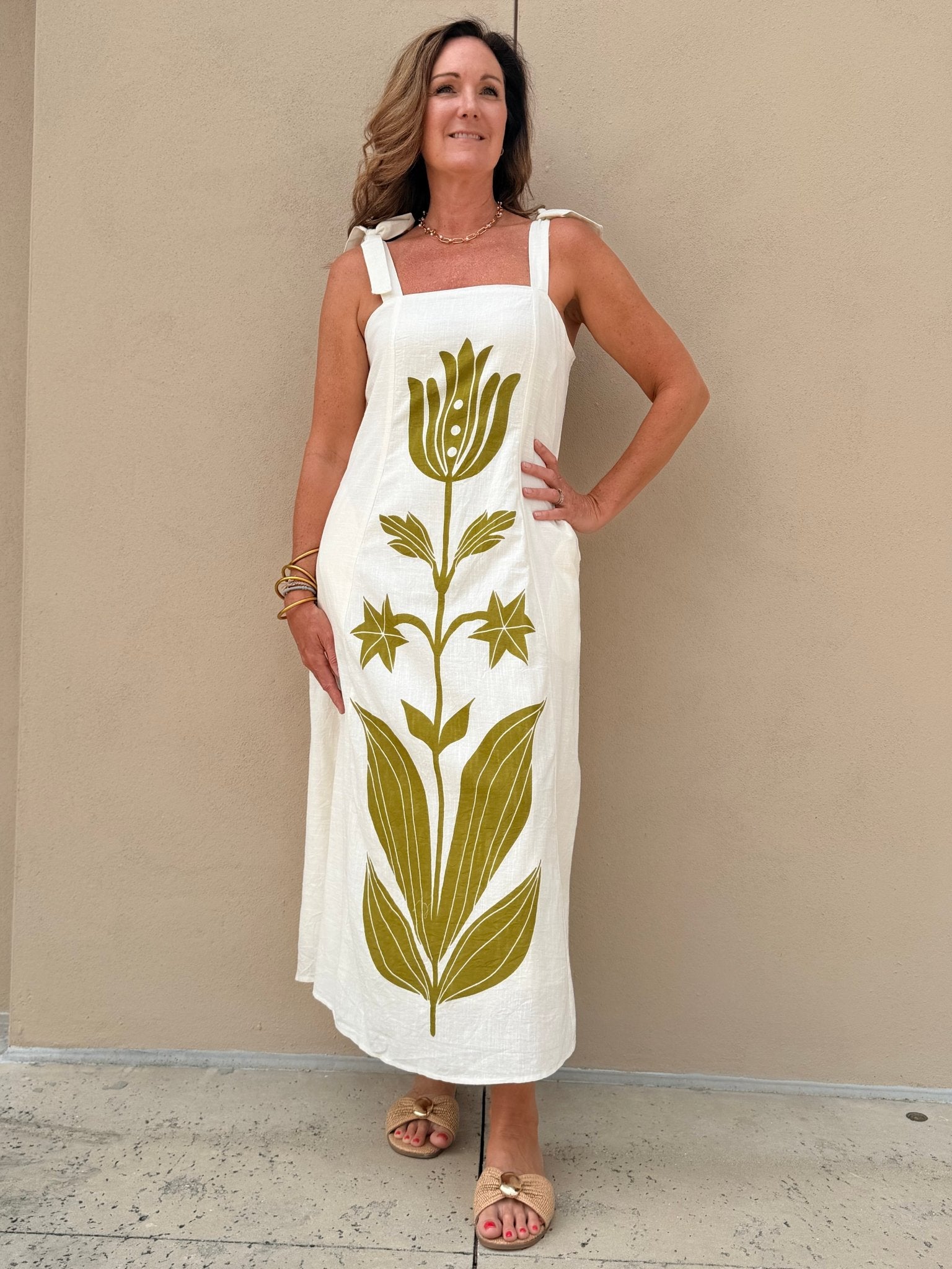 THML Ivory Tie Dress