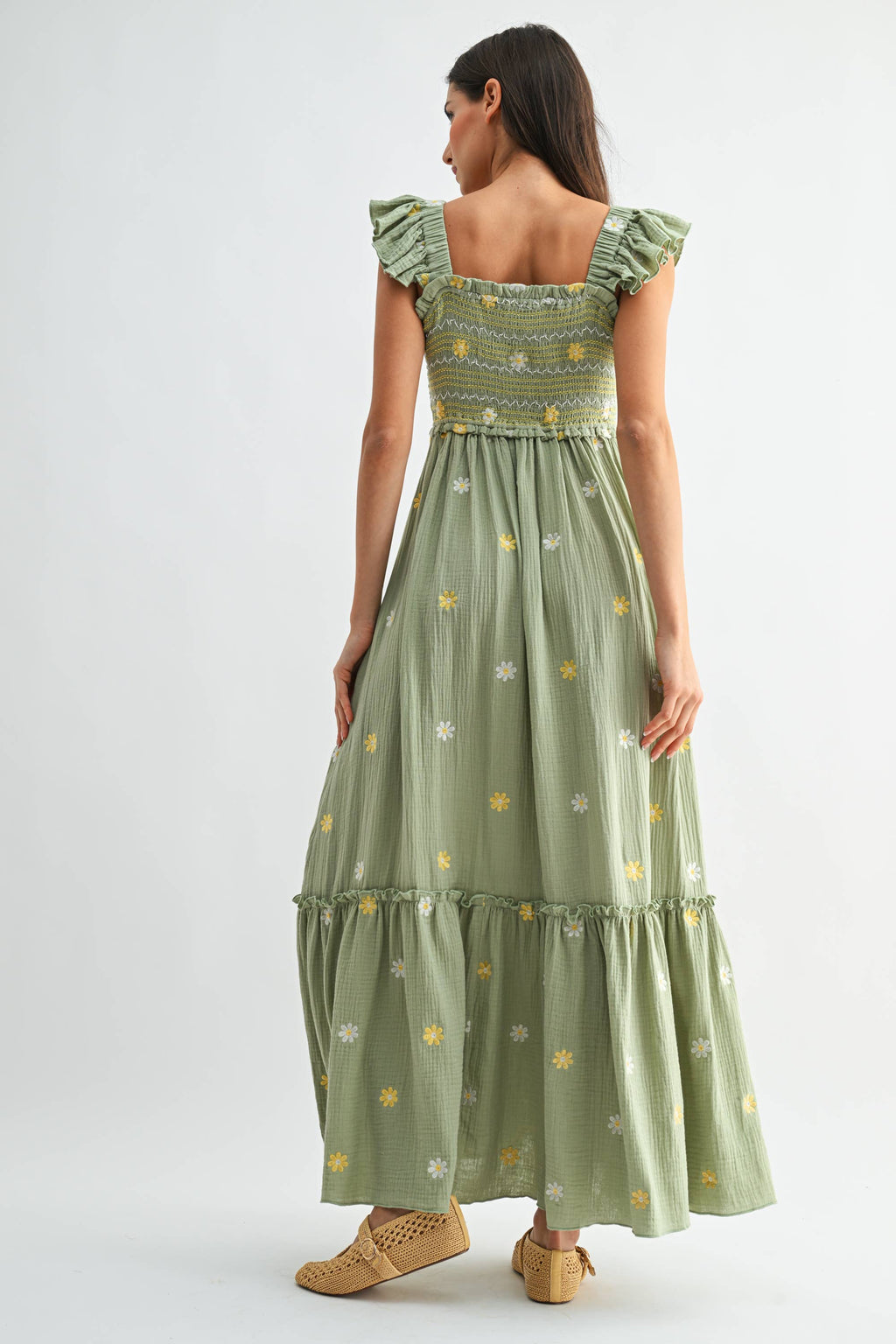 THE MARIBEL EMBROIDERED MIDI DRESS *FS