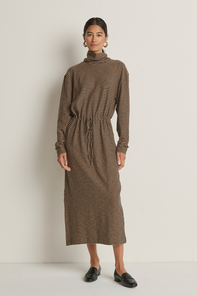 Mariel Dress- Mini Coco Stripe