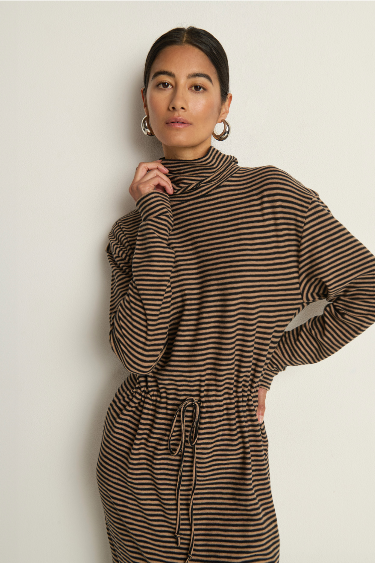 Mariel Dress- Mini Coco Stripe