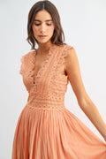 Lace Boho Midi Dress