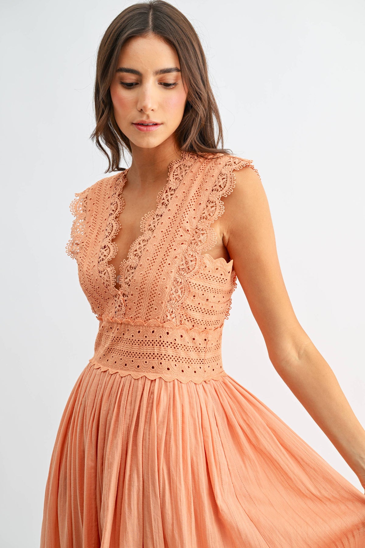 Lace Boho Midi Dress