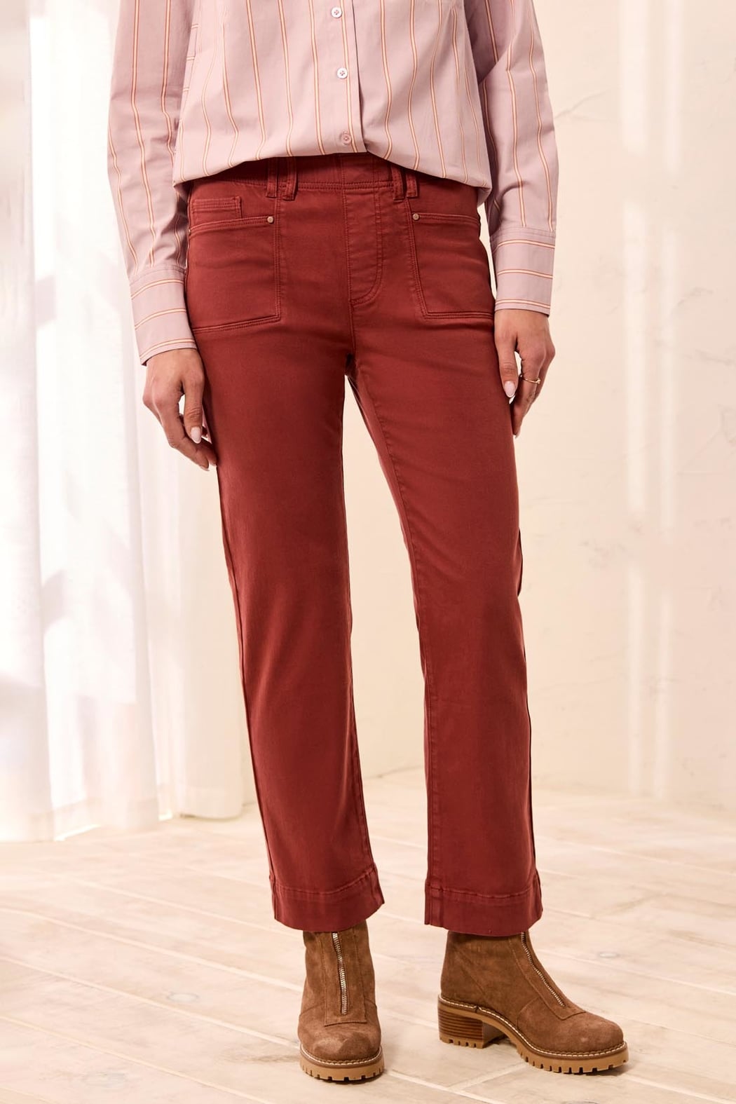5 Pocket Pull On Ankle Pant
