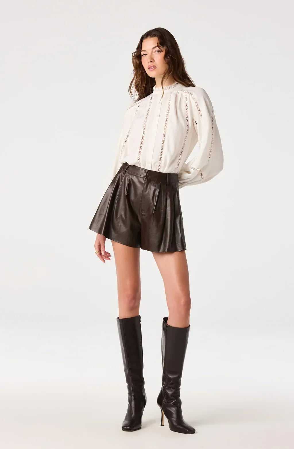 [ASTR The Label] Edith Lace Trim Top