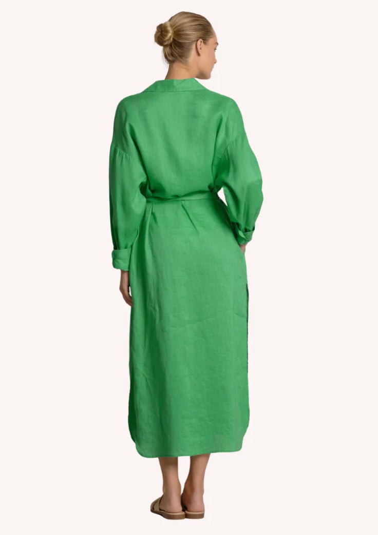 Elan Maxi Shirt Dress Green