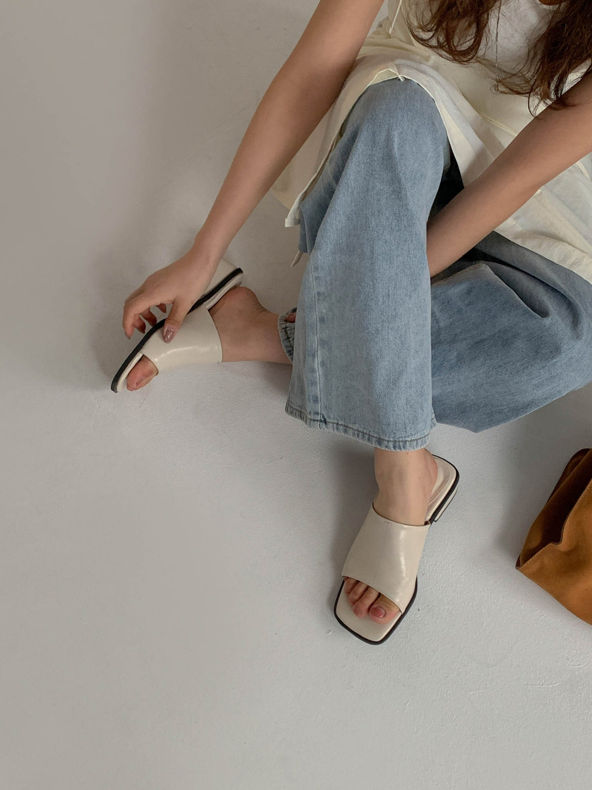 Belinda Mules in Ivory