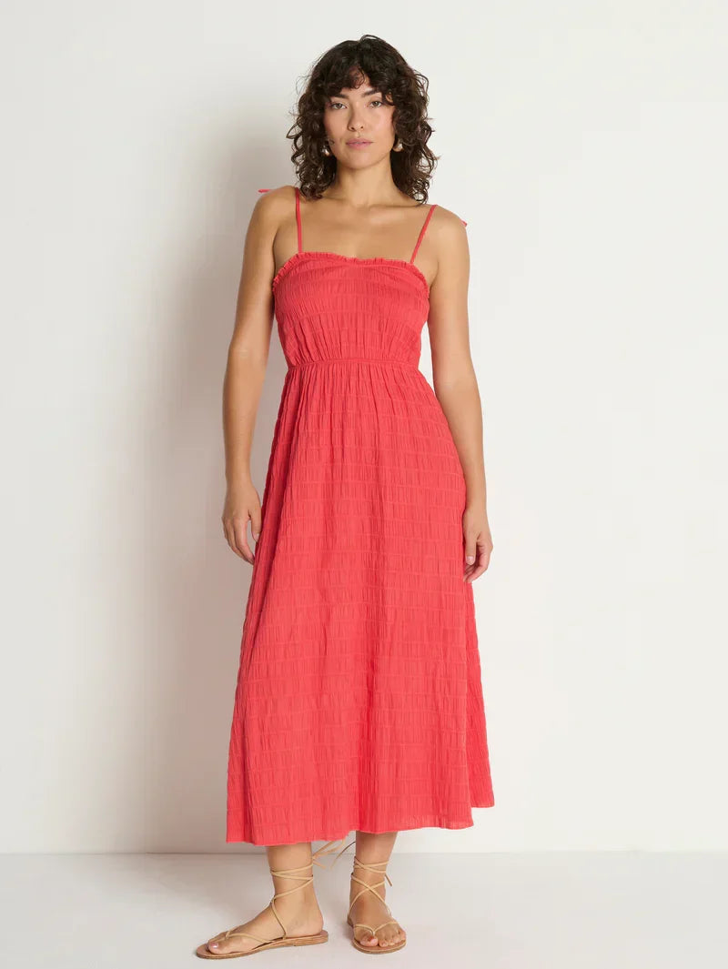 Madeline Tie Midi Dress- Flora