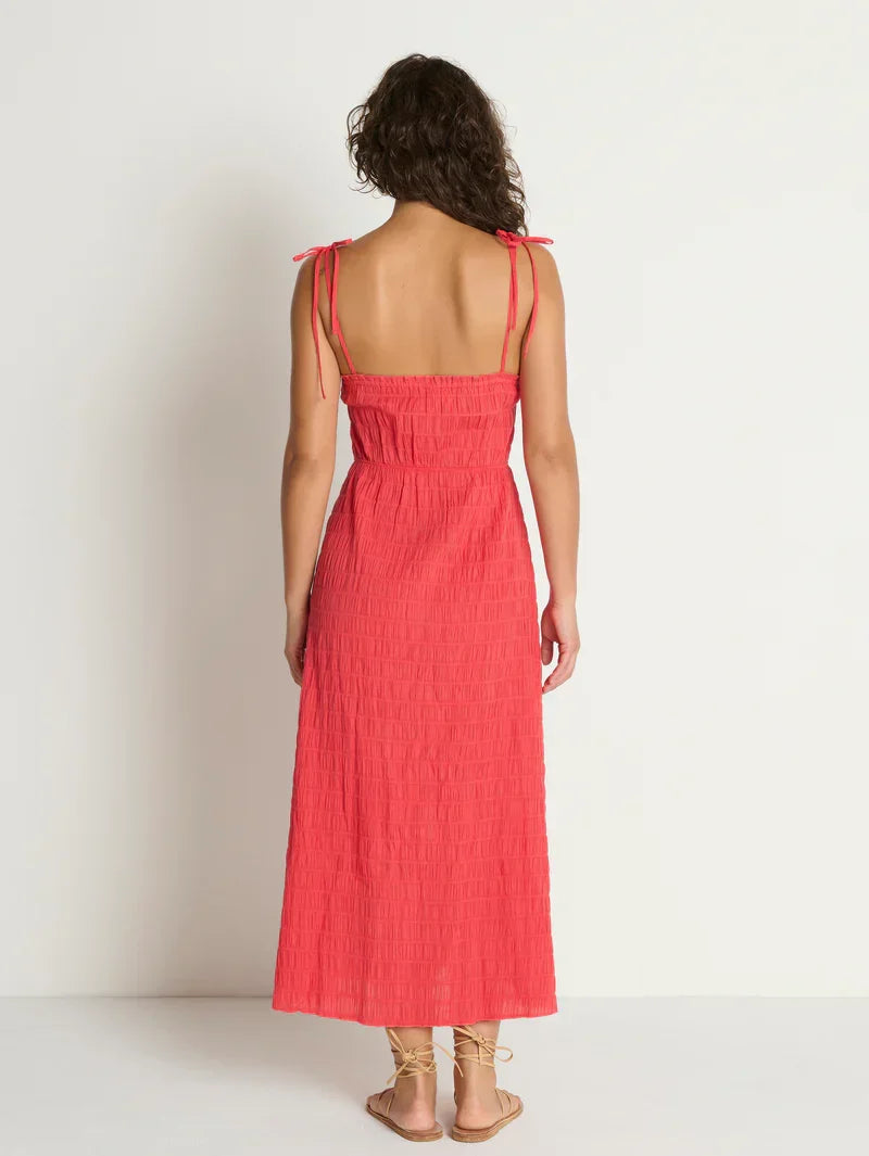 Madeline Tie Midi Dress- Flora