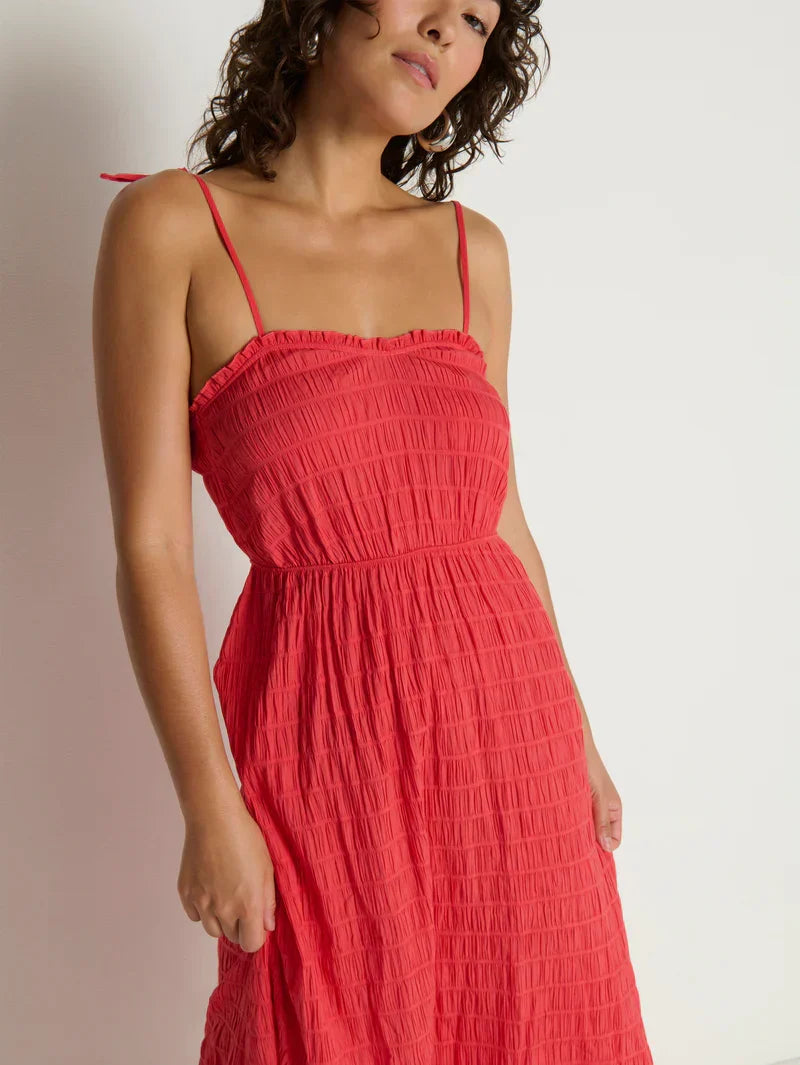Madeline Tie Midi Dress- Flora