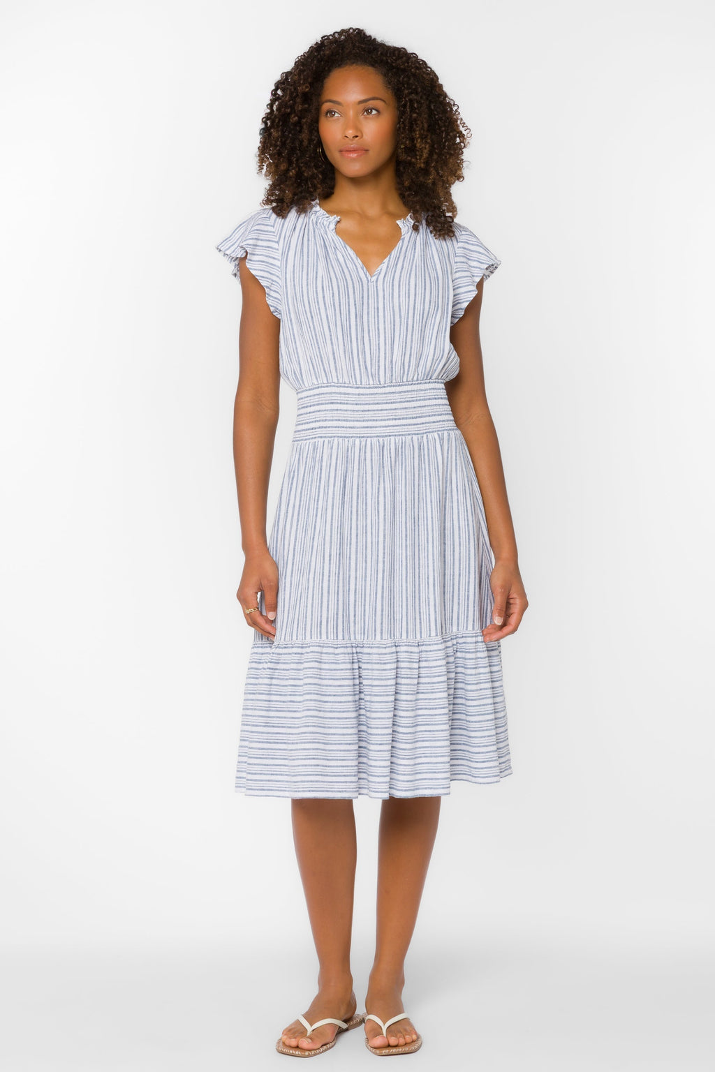 SHIRI BLUE STRIPE DRESS