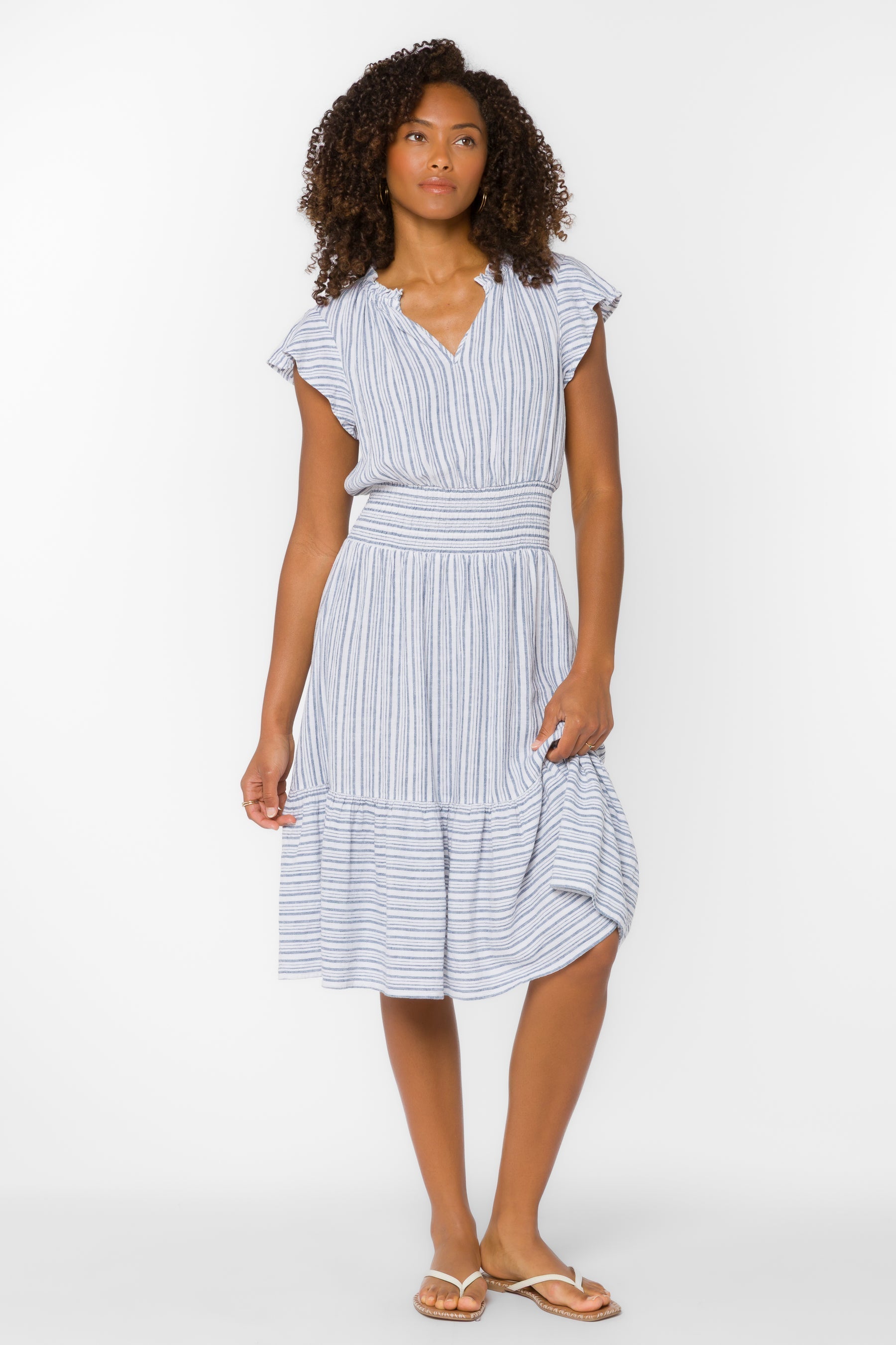SHIRI BLUE STRIPE DRESS