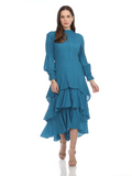 Veeca Long Sleeve Multi-Layer Dress