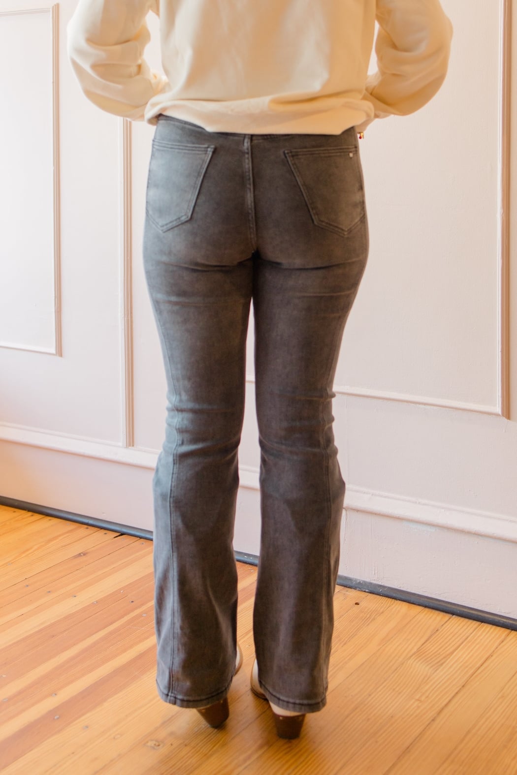 Alina Black High Rise Bootcut Jean