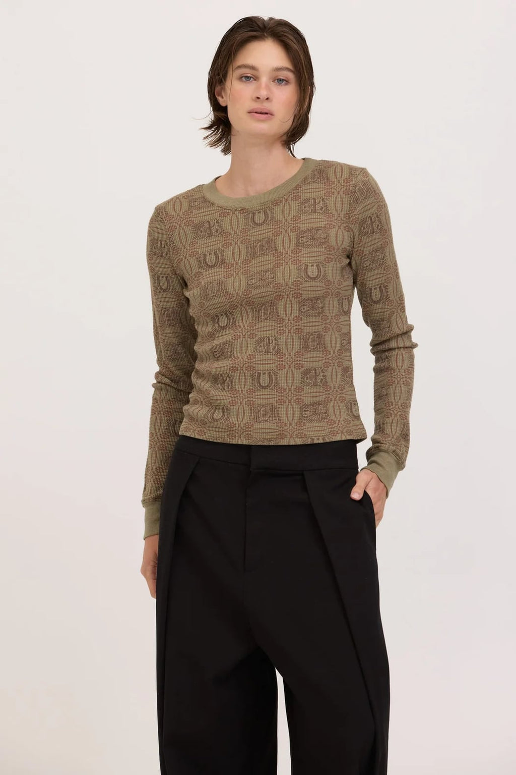 Allover Western Thermal Top