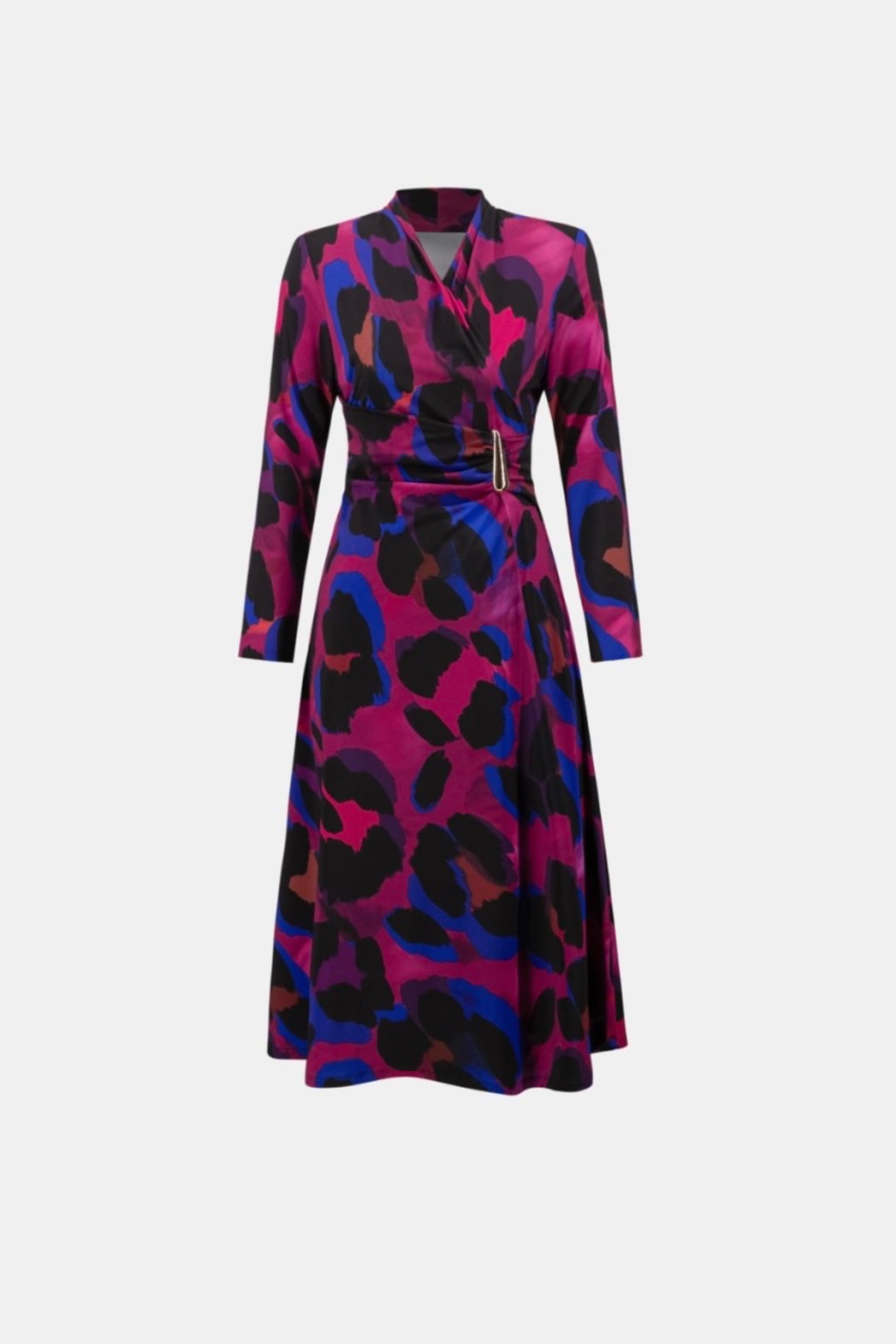 Animal Print Flowy Wrap Dress