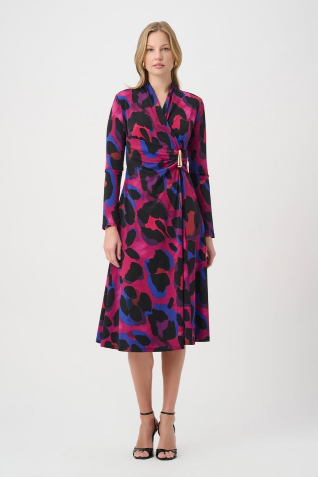 Animal Print Flowy Wrap Dress