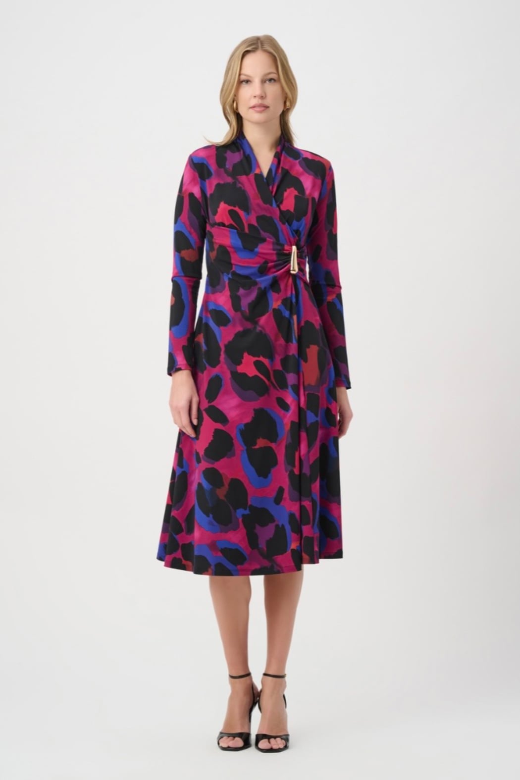 Animal Print Flowy Wrap Dress
