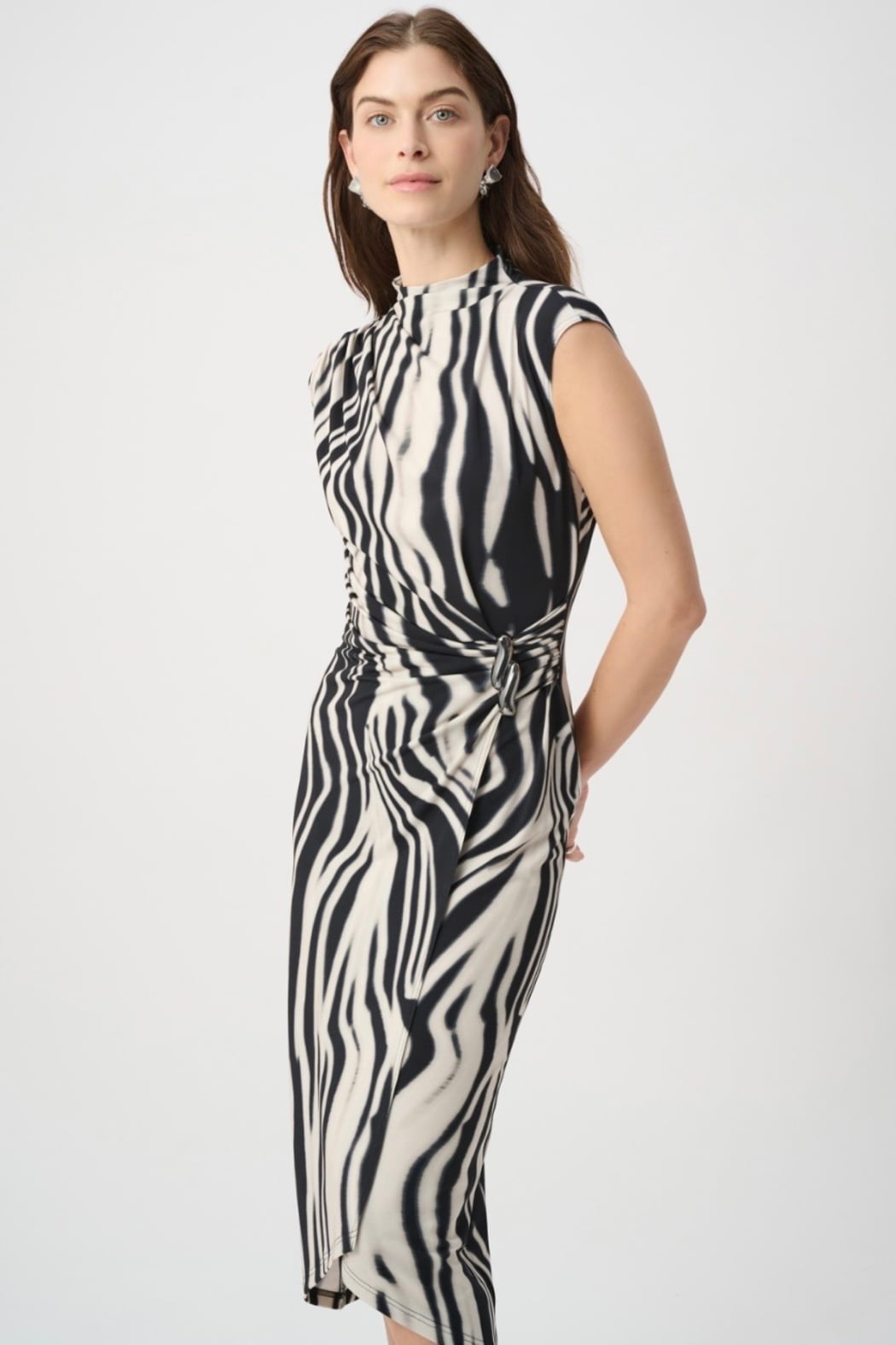 Animal Print Wrap Dress