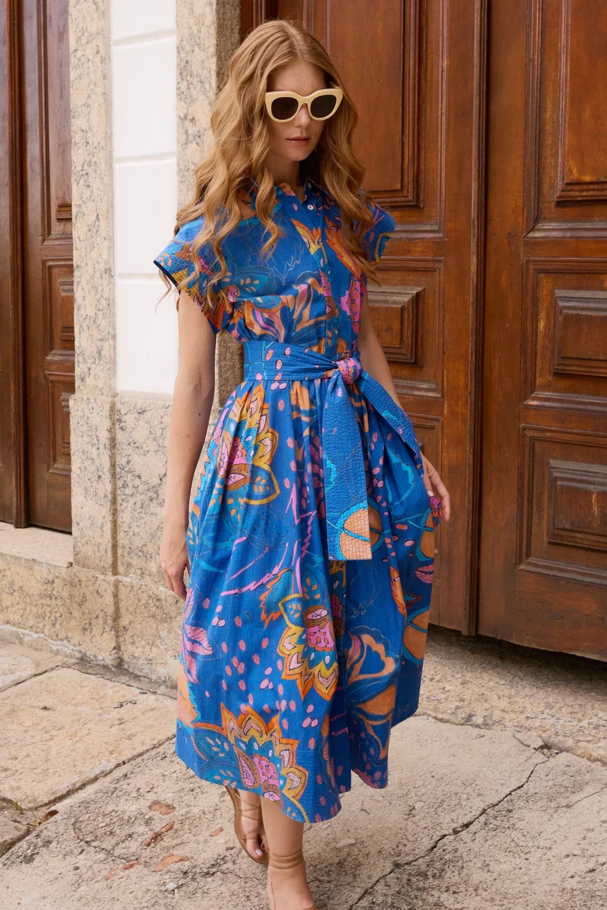 Oliphant Belted Shirt Dress