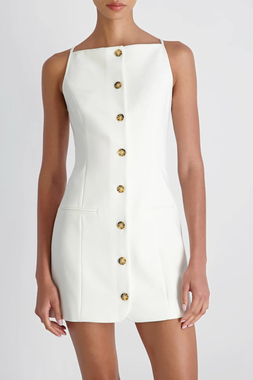 AZRA Twill Square Neck Dress