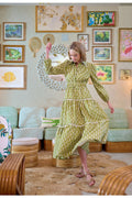 BANYAN LONG SLEEVE DRESS-GREEN LEAF