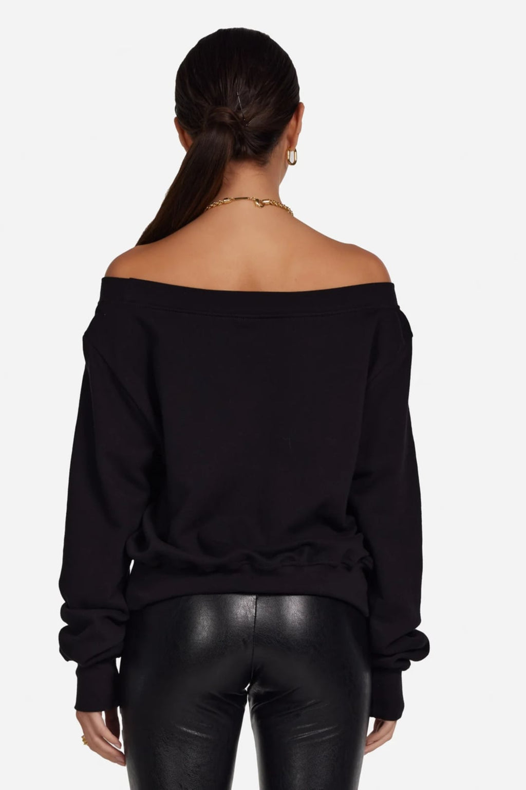 Bix Black Off-The-Shoulder Top