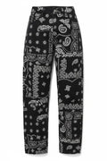 Black Paisley Printed Jeans