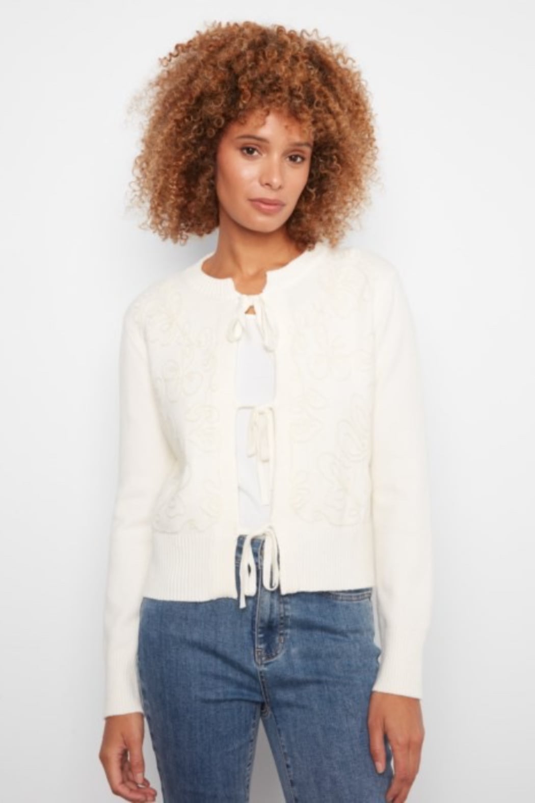 Bow Tie Knit Cardigan