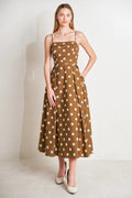 Brown/White polka dot dress