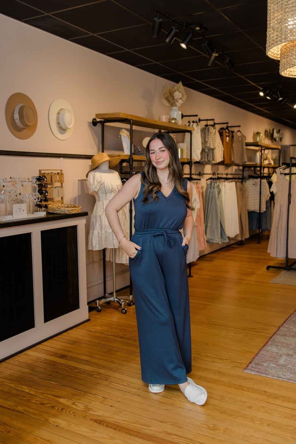 Brushed Modal Wide Leg Jumpsuit