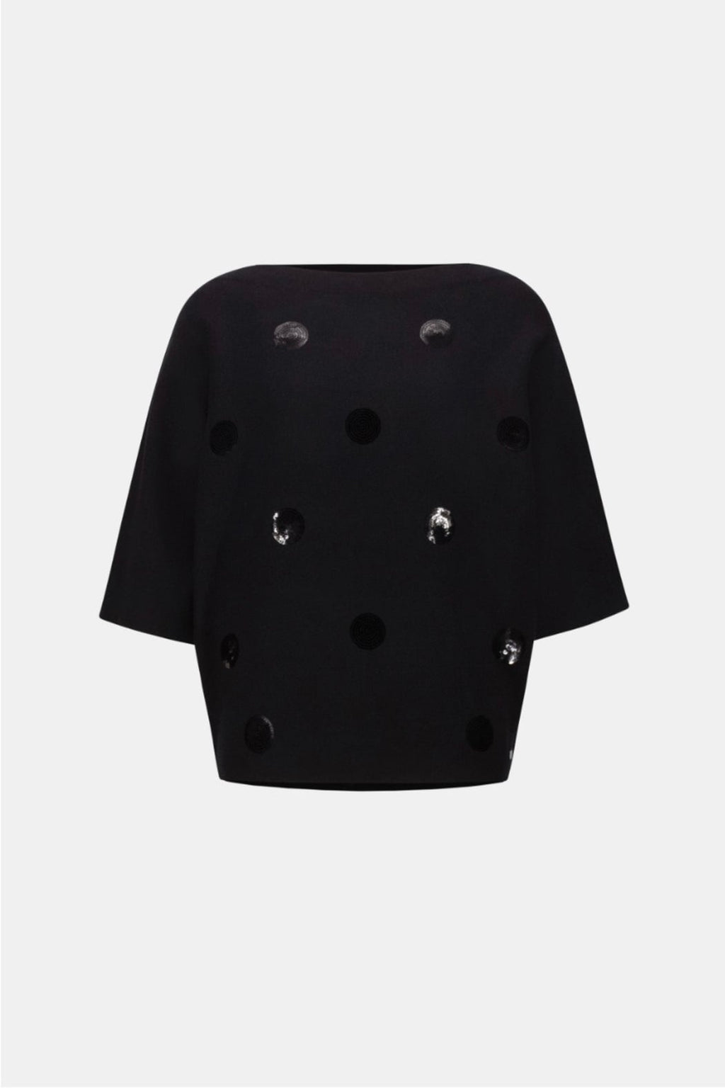 Brushed Viscose And Nylon Boxy Embroidered Sweater