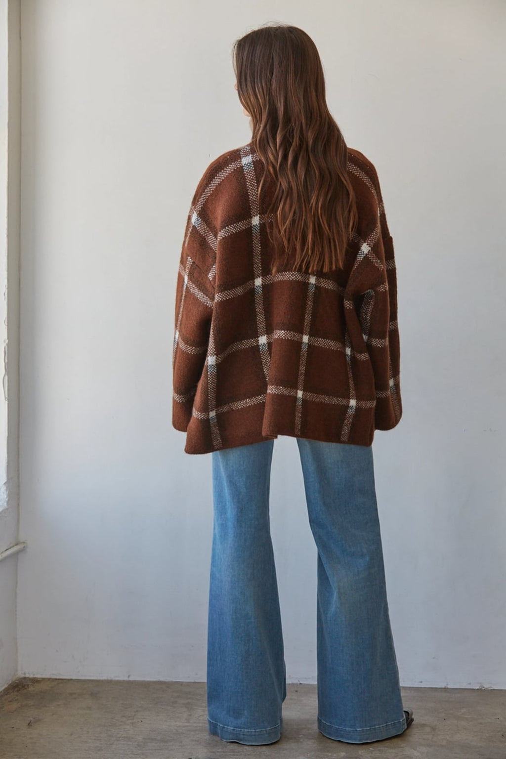 By Together Brown Plaid Cardigan