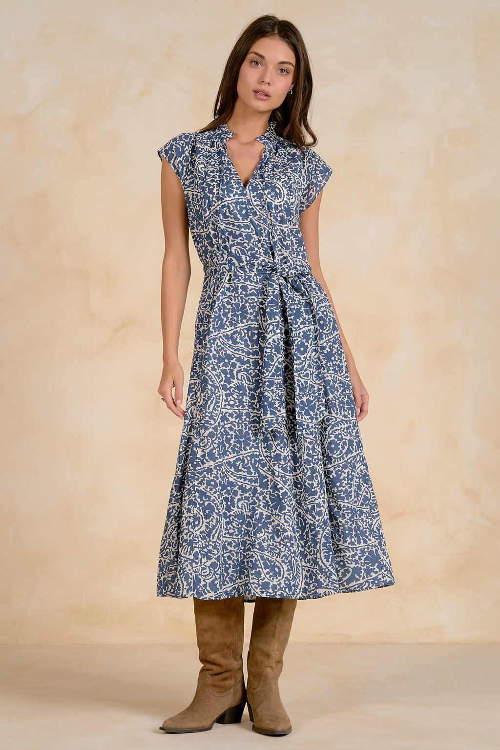 CAP SLEEVE MAXI DRESS