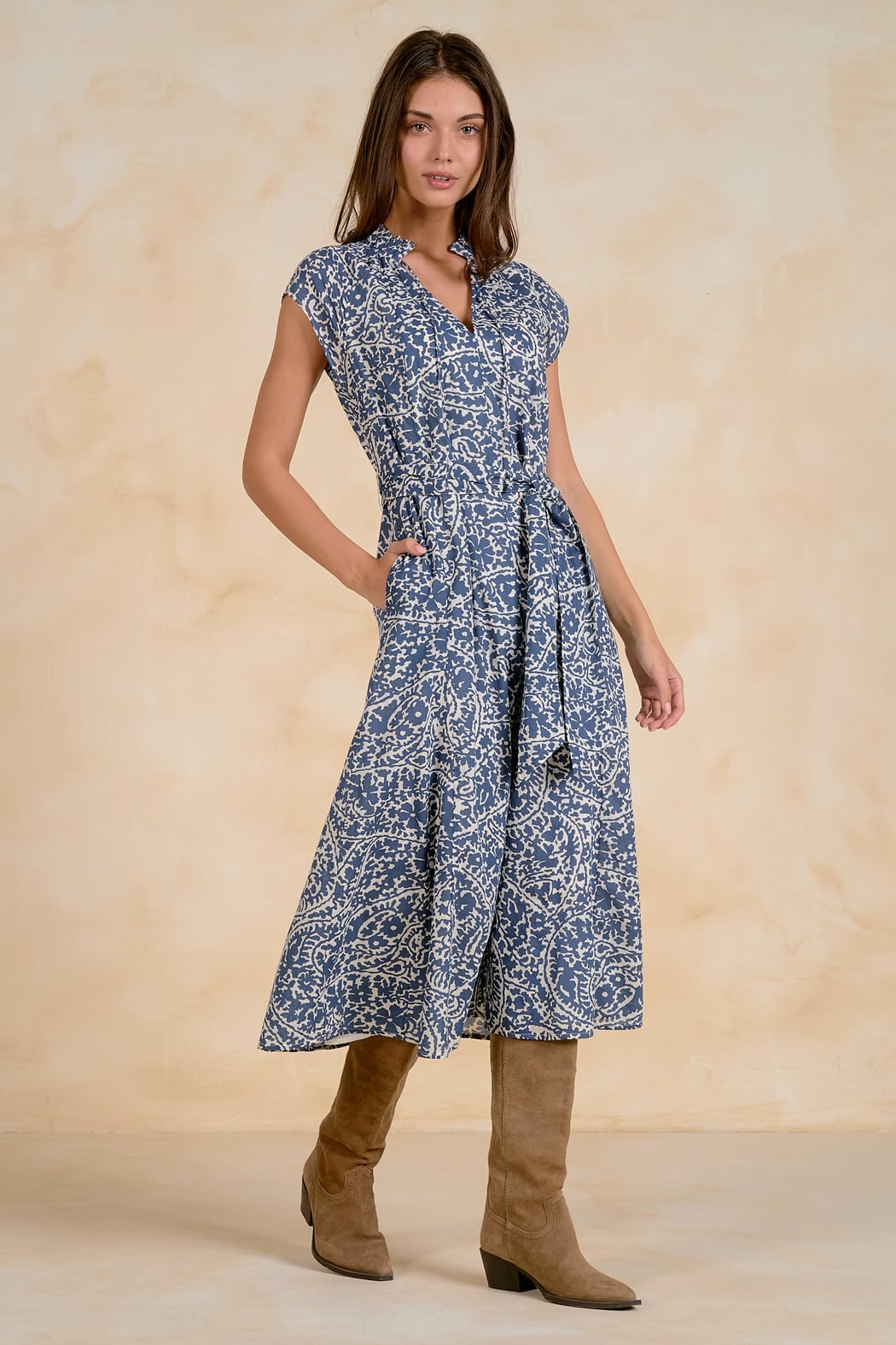 CAP SLEEVE MAXI DRESS