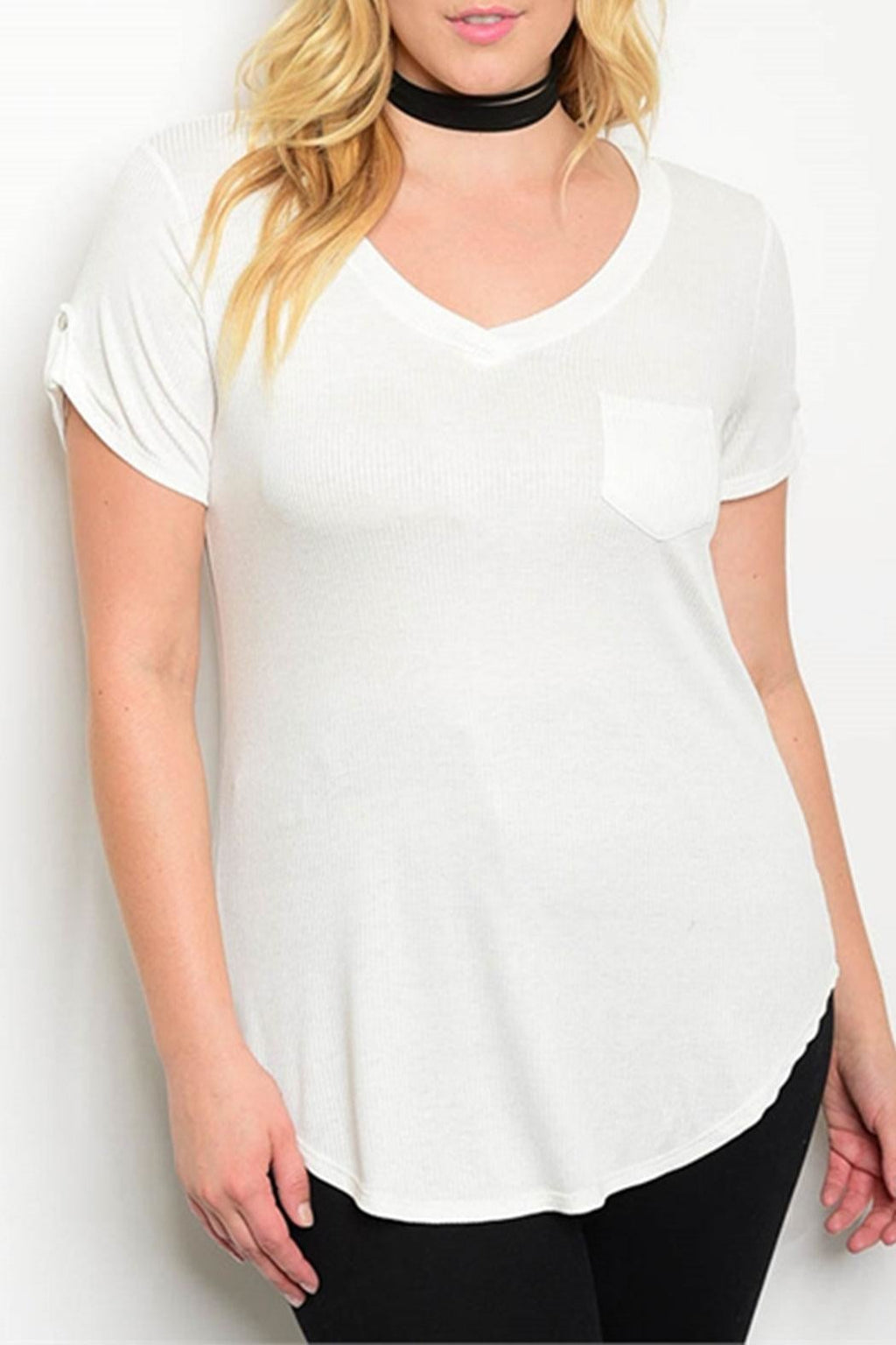Casual V-Neck Plus