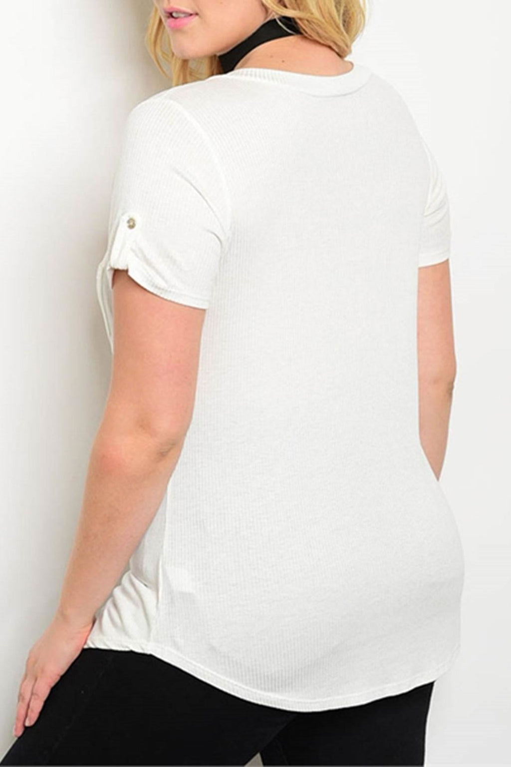 Casual V-Neck Plus