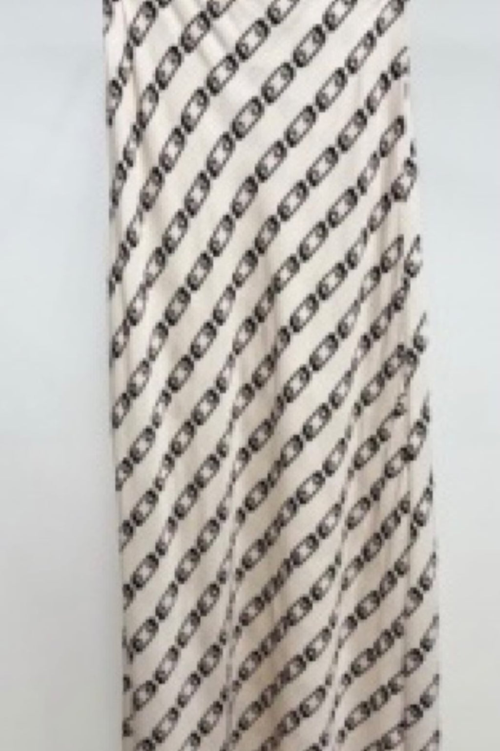 Chain Link Print Silky Maxi Skirt