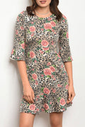Cheetah Floral Dress