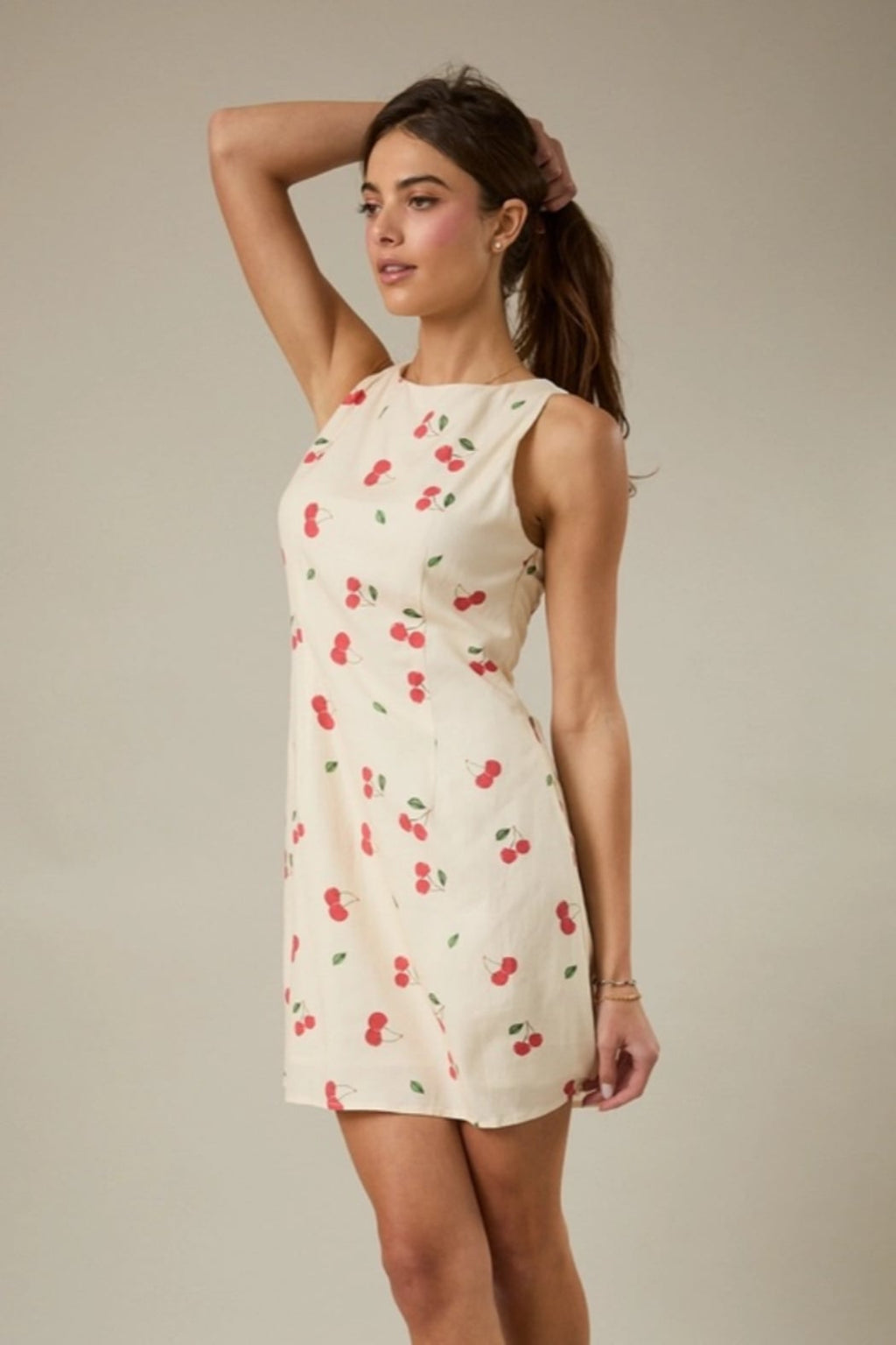 Cherry Printed Mini Dress