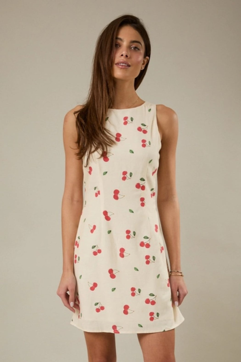 Cherry Printed Mini Dress