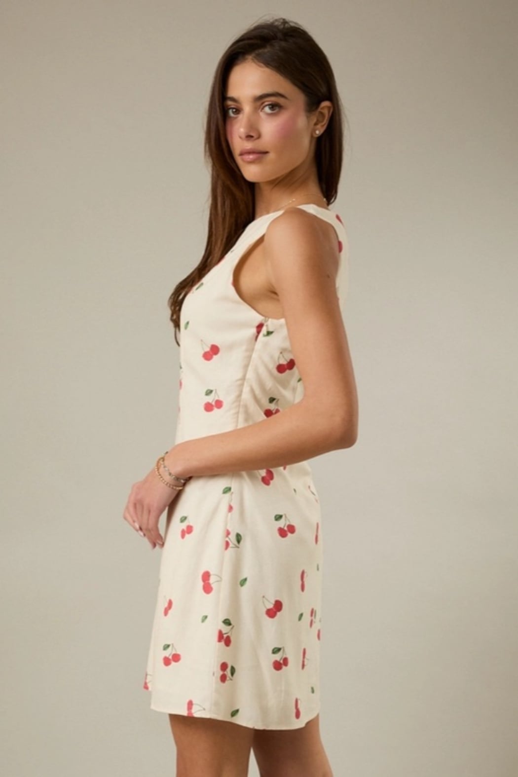 Cherry Printed Mini Dress