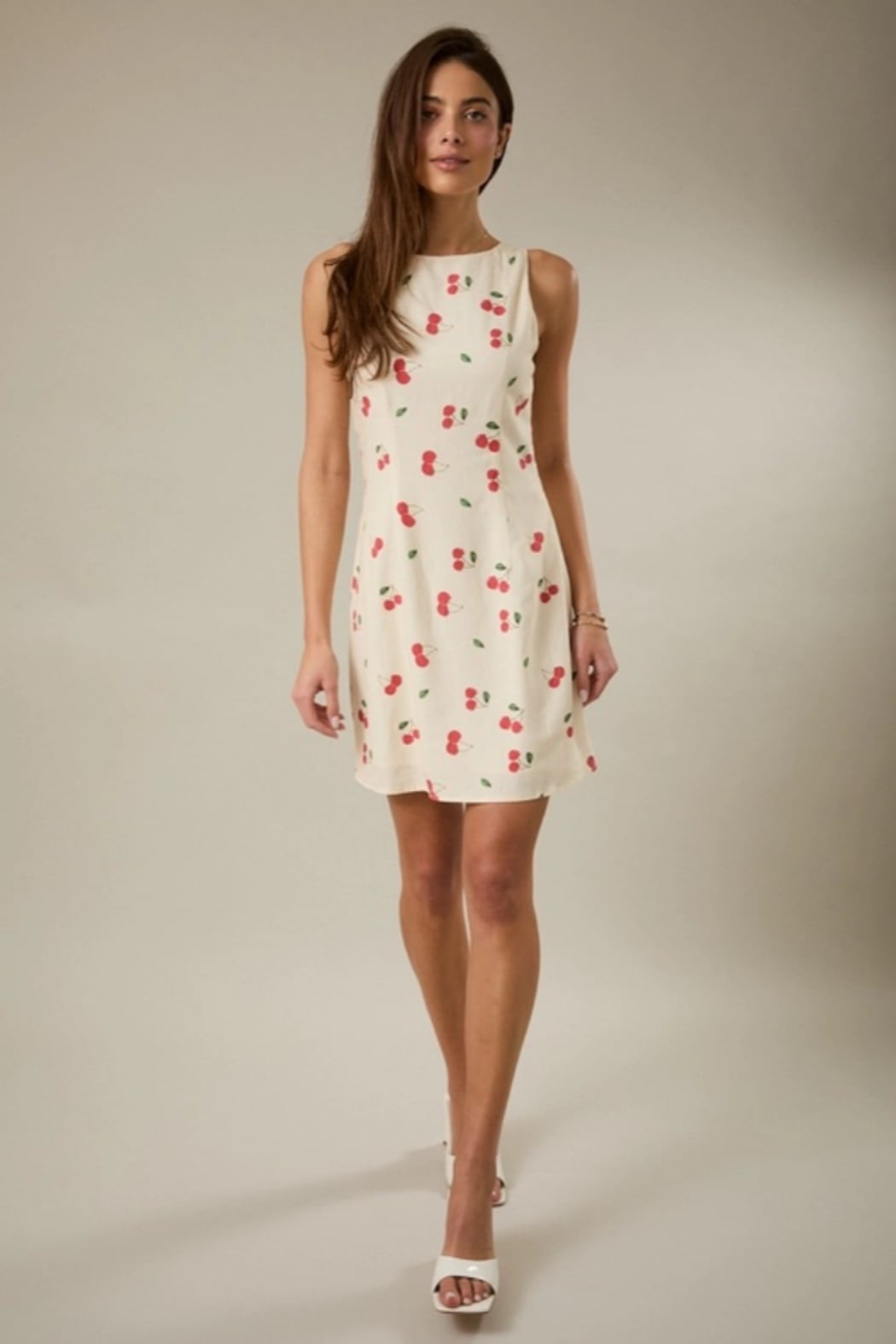 Cherry Printed Mini Dress