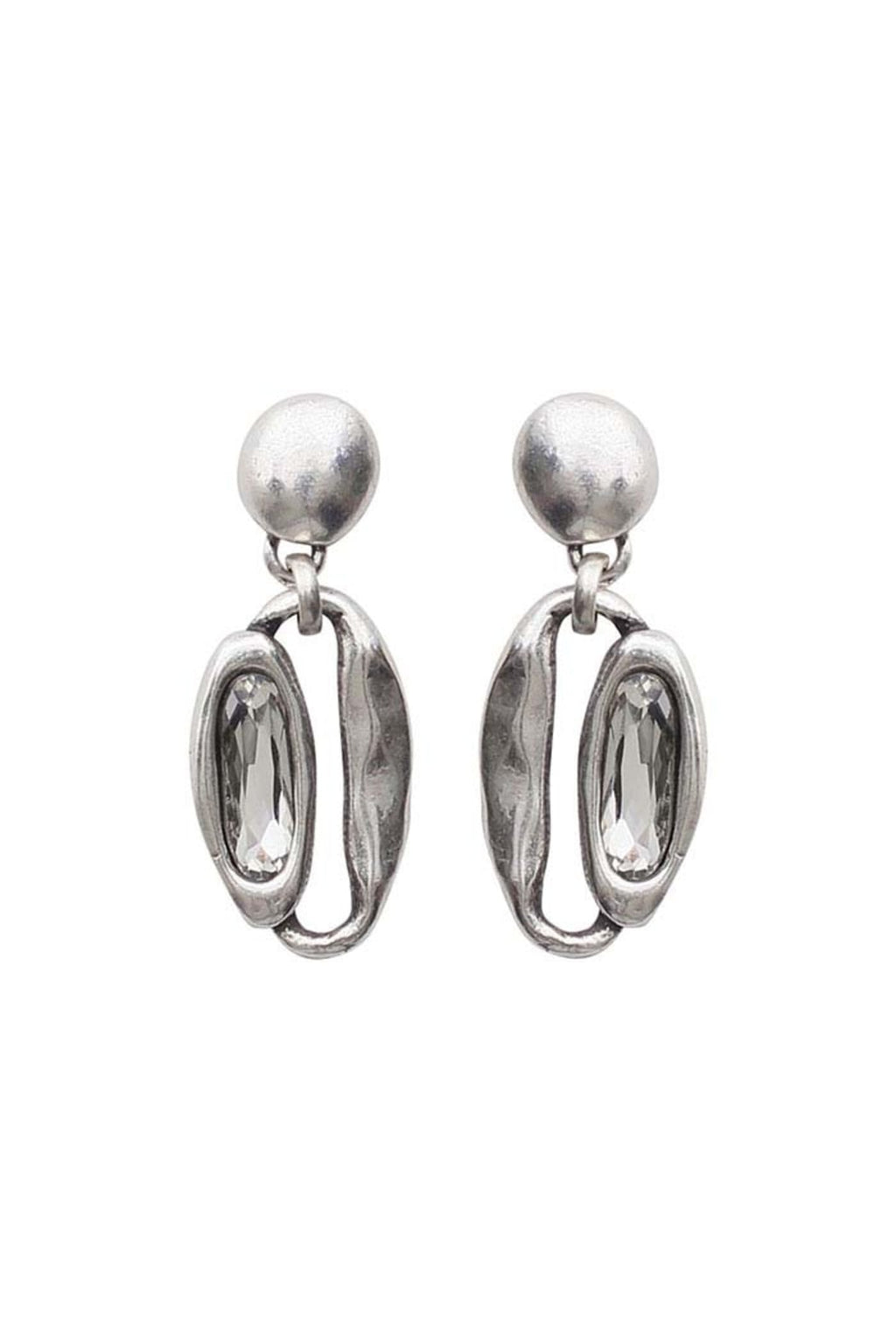 Clear Crystal Drop Earrings