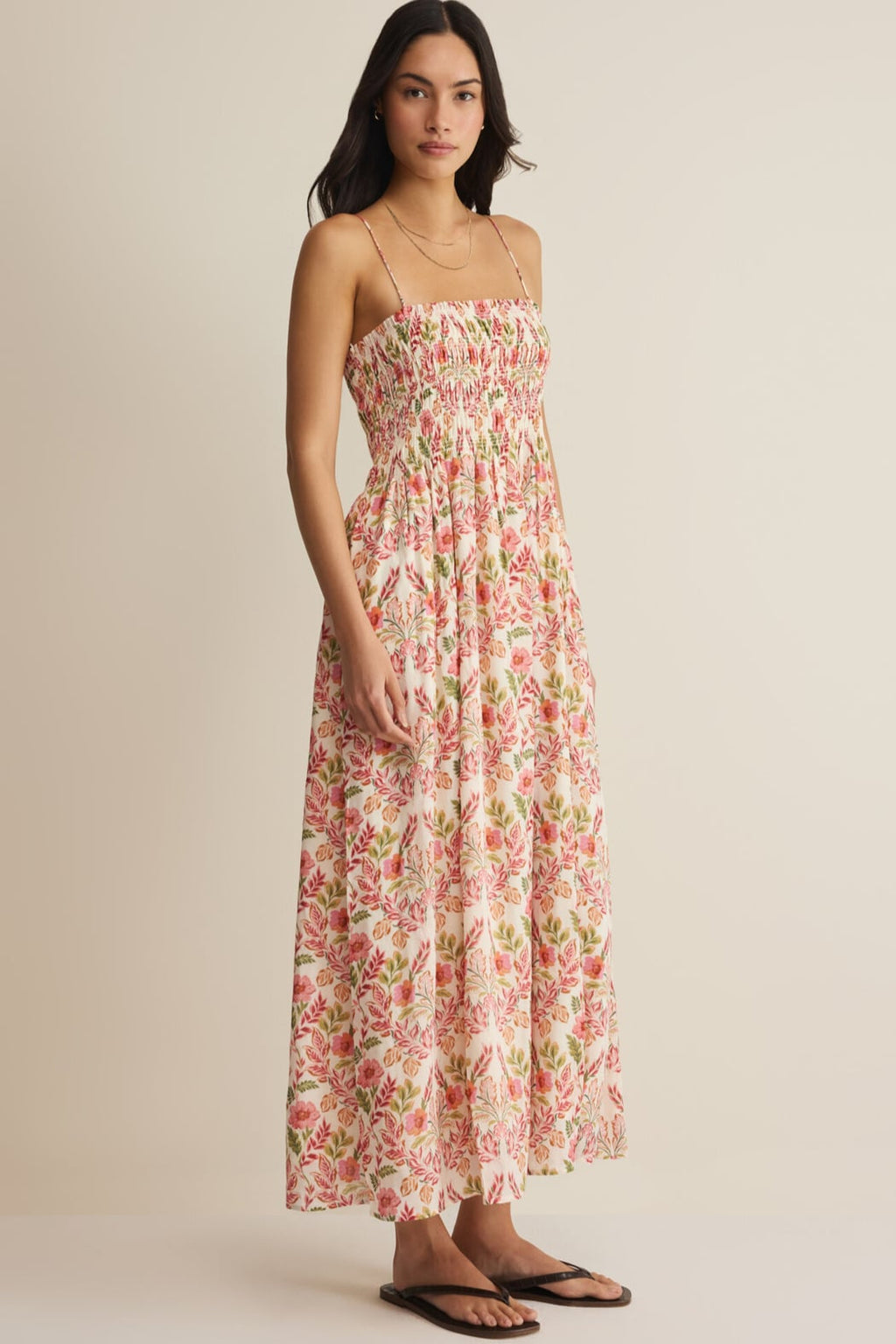 Cornelia Ami Floral Midi Dress