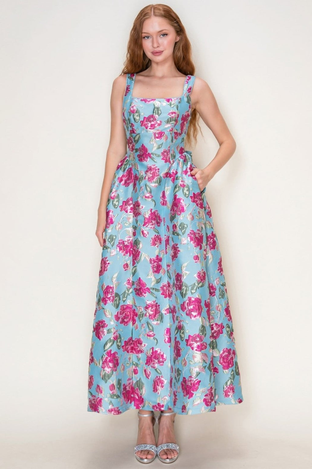 Corset Bodice Midi Dress