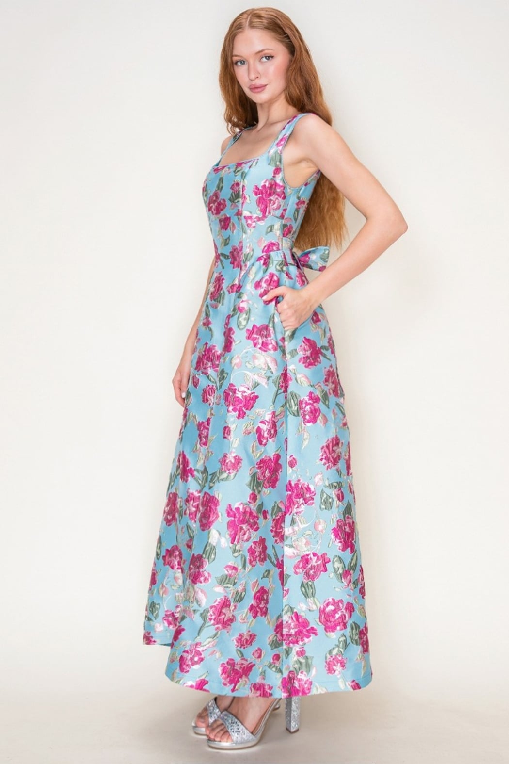 Corset Bodice Midi Dress