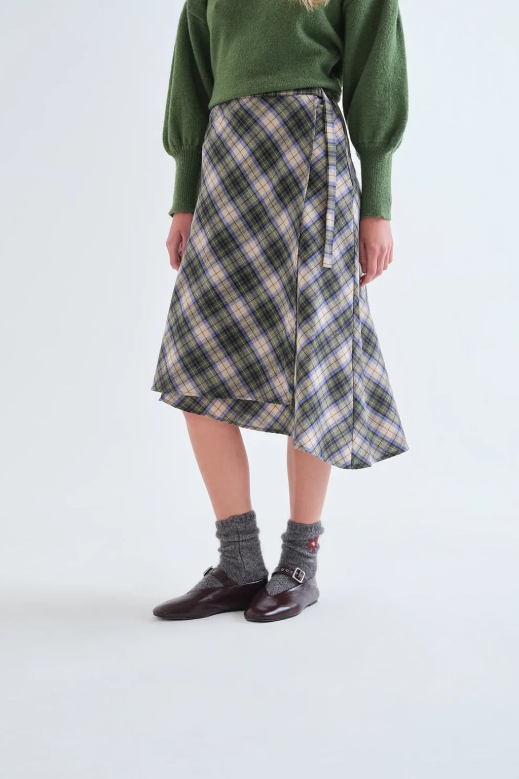 Cotton Plaid Skirt