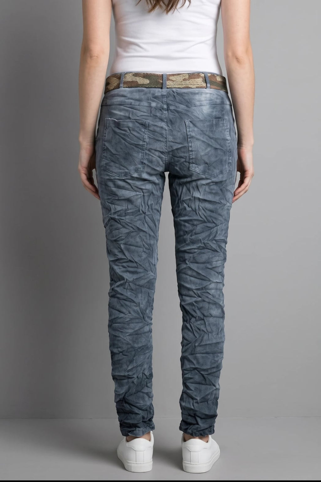 CRINKLE ELASTIC JOGGERS